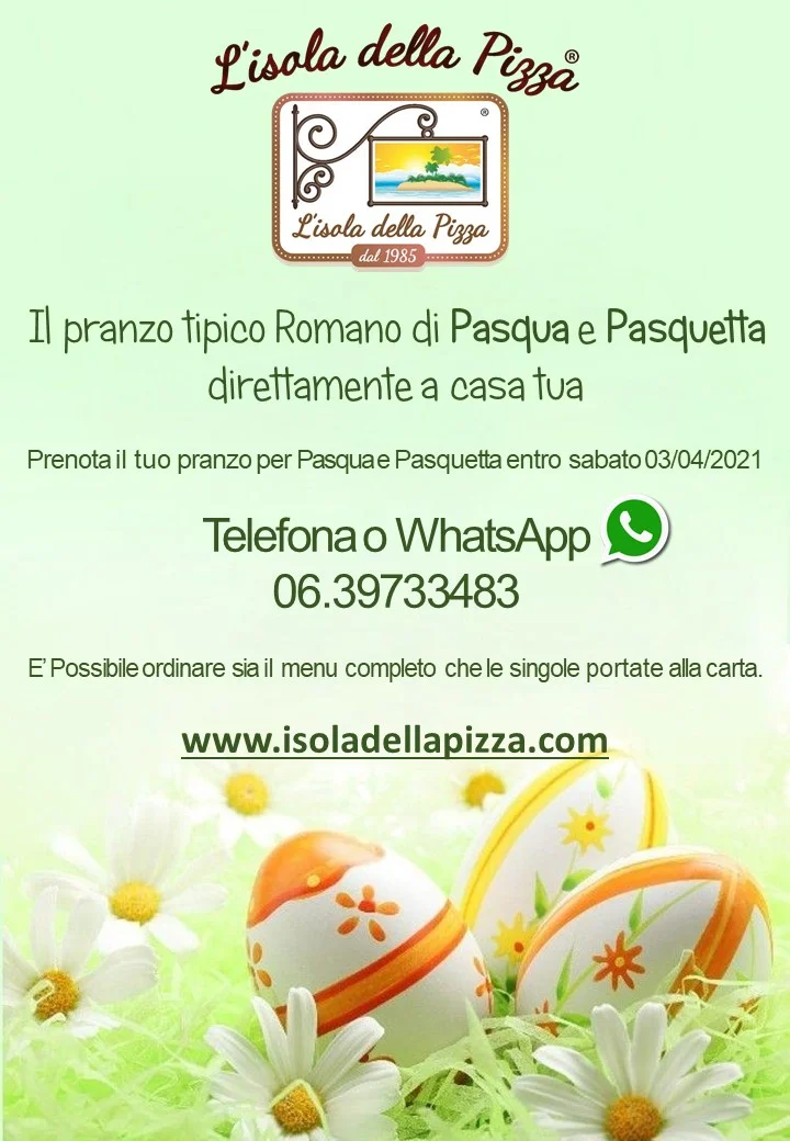 Pasqua e Pasquetta delivery e asporto a Roma